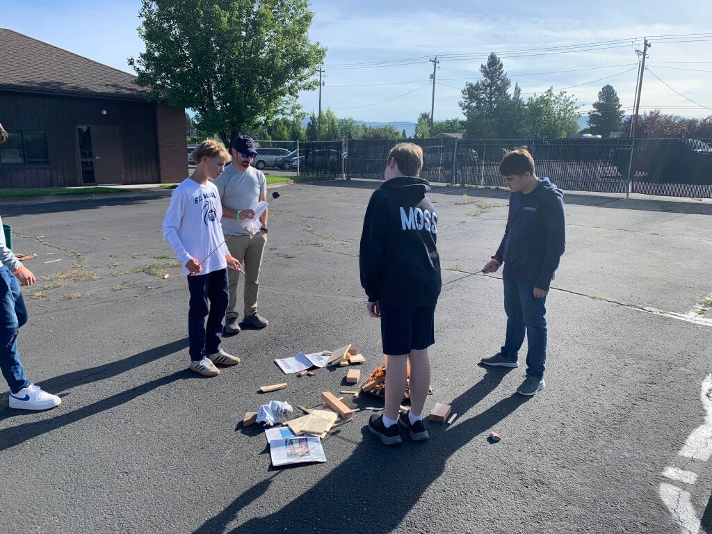 Students participating in school activities